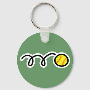 Softball Key Ring