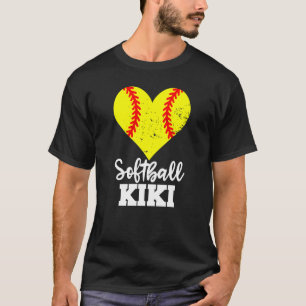 Softball Kiki Softball Heart Grandma Kiki T-Shirt