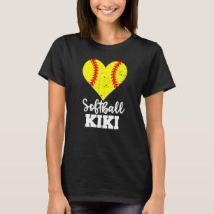 Softball Kiki Softball Heart Grandma Kiki T-Shirt