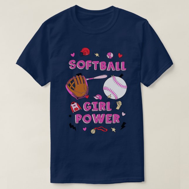 SOFTBALL L POWER T-Shirt (Design Front)