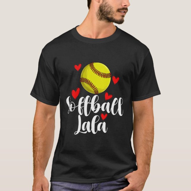 Softball Lala Of A Softball Player Lala  T-Shirt (Front)