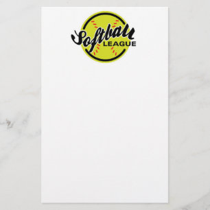 Softball League Stationary Stationery