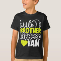 Softball Little Brother Biggest Fan Gift Teen Boys