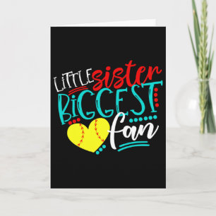 Softball-little Sister Biggest Fan Card