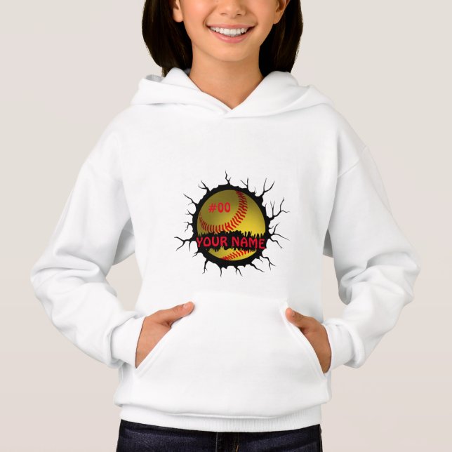 Softball Logo, Softball Custom Name, Softball Gift (Front)