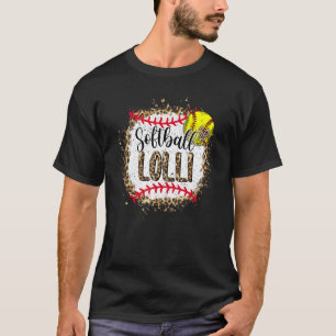 Softball Lolli Leopard Bleached Mother's Day Game T-Shirt