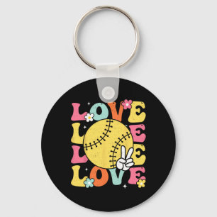 Softball Love Cute Softball Shirts For Women Mom T Key Ring