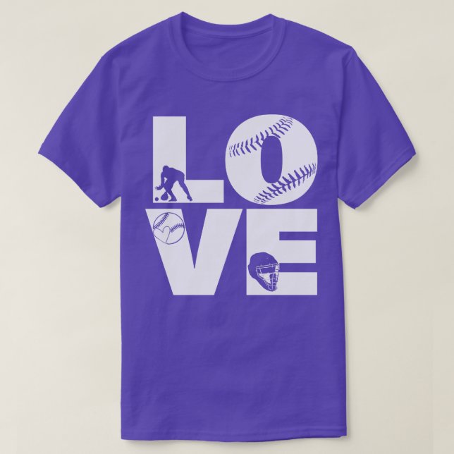 Softball LOVE Funny 14 T-Shirt (Design Front)