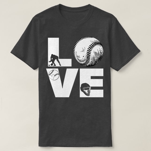 Softball LOVE Funny 9 T-Shirt (Design Front)