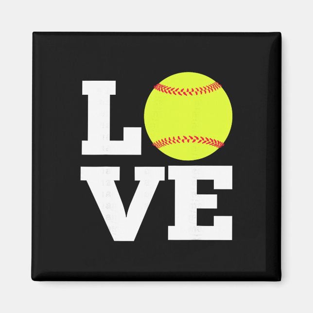 Softball Love  Magnet (Front)