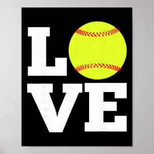 Softball Love Poster