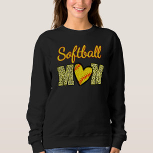 Softball Love Softball Life Mom High School Softba Sweatshirt