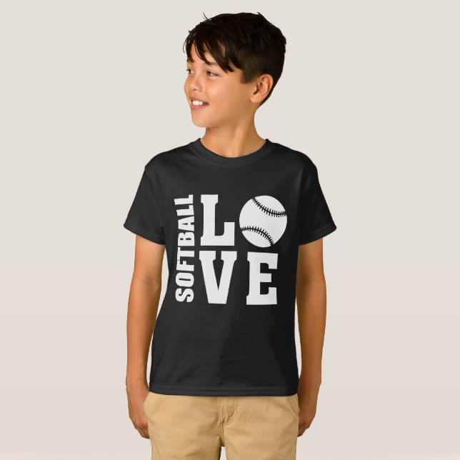 Softball Love, Softball T-Shirt (Front Full)