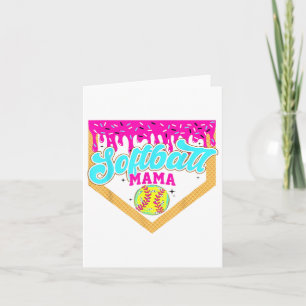 Softball Mama Drip Ice Cream Dripping Game Day Sof Card