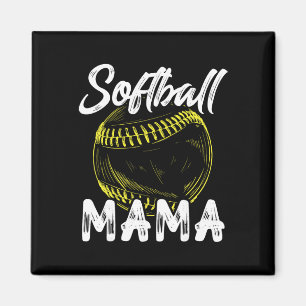 Softball Mama For Women Family Matching Players Mo Magnet
