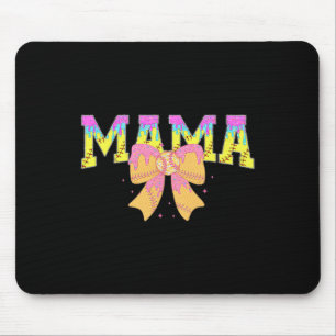 Softball Mama Ice Cream Drip Game Day Family Match Mouse Pad