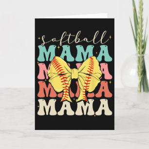 Softball Mama Mvv Mother's Day Softball Mama Retro Card