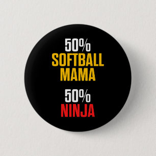 Softball Mama Proud Mom Team Player _1 6 Cm Round Badge
