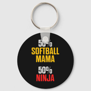 Softball Mama Proud Mom Team Player _1 Key Ring
