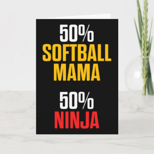 Softball Mama Proud Mum Team Player _1 Card
