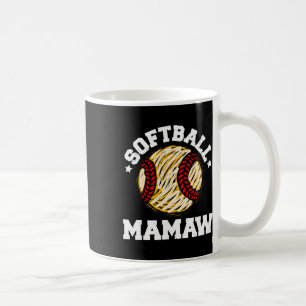 Softball Mamaw Distressed Vintage Funny Grandma Ga Coffee Mug