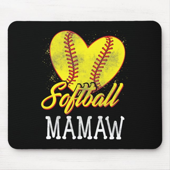 Softball Mamaw Softball Player  Mouse Pad (Front)