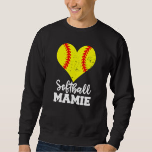 Softball Mamie Softball Heart Grandma Mamie Sweatshirt