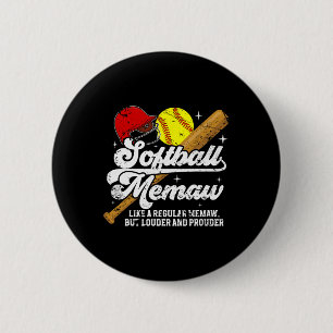 Softball Memaw Definition Memaw Of A Softball Play 6 Cm Round Badge