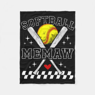 Softball Memaw Of A Softball Player Memaw _1  Fleece Blanket