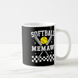 Softball Memaw Of A Softball Player Memaw Coffee Mug