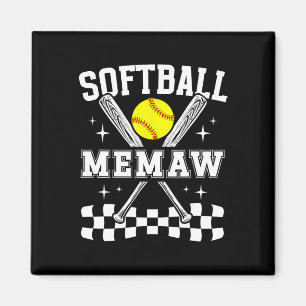 Softball Memaw Of A Softball Player Memaw Magnet