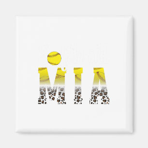 Softball Mia Leopard Grandma Mia Of A Softball Pla Magnet