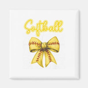 Softball Mimi Coquette Bow Sport Grandma Nana Moth Magnet