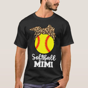 Softball Mimi Funny Leopard Mimi T-Shirt