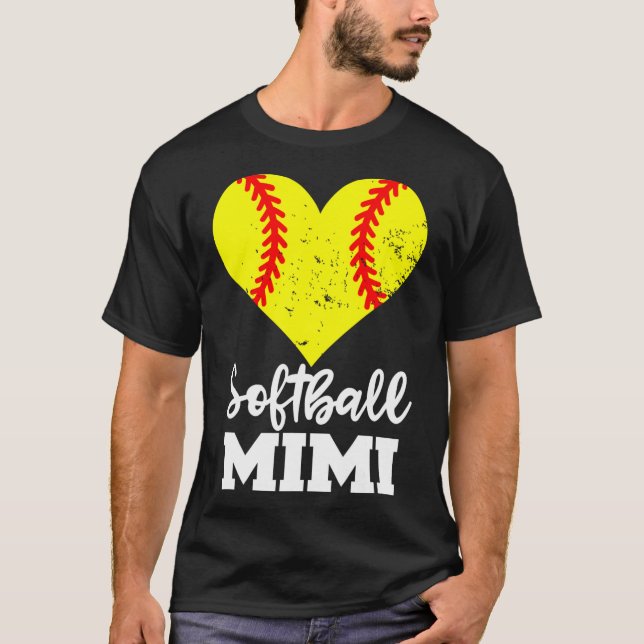 Softball Mimi Funny Softball Player Mimi  T-Shirt (Front)