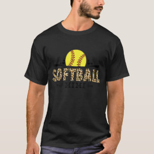 Softball Mimi Leopard Pattern Motheru2019s Day T-Shirt
