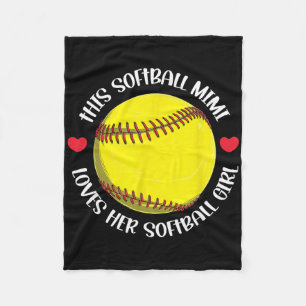 Softball Mimi Proud Mimi Of A Softball Player Fleece Blanket