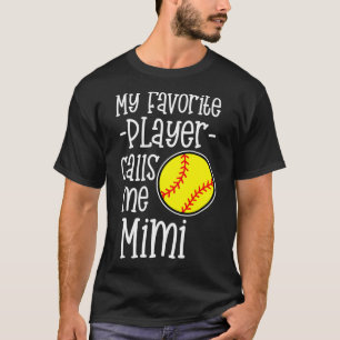 Softball Mimi Womens Grandma Granddaughter game 1 T-Shirt