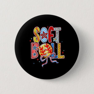 Softball Mom Funny Baseball Mom Mother's Day 6 Cm Round Badge