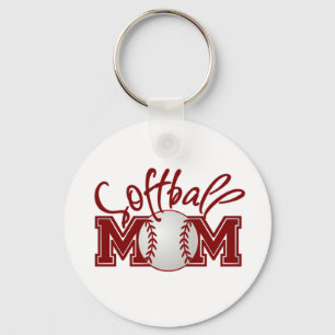 Softball MOM Key Ring