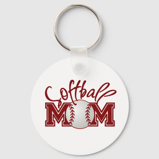 Softball MOM Key Ring (Front)