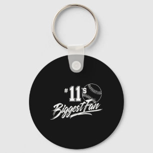 Softball Mom Number 11's Biggest Fan Dad Brother S Key Ring