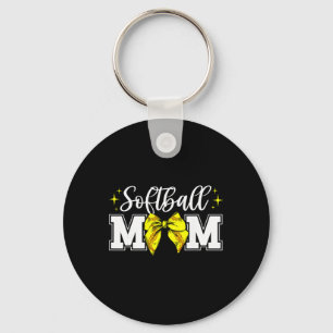 Softball Mom Of A Softball Player Mom Coquette Sof Key Ring