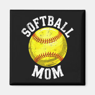 Softball Mom Shirt Women Softball Lover Mommy Moth Magnet