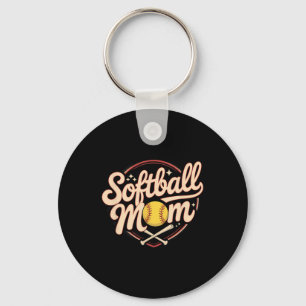 Softball Mom Sport Spirit Key Ring