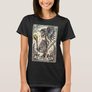Softball Mom Tarot Card Skeleton Softball Mama Mot T-Shirt