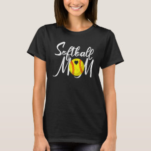 Softball Mom Women Mama Mother's Day T-Shirt