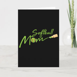 Softball Mum Cool Sport Fan Player Proud Mama Momm Card