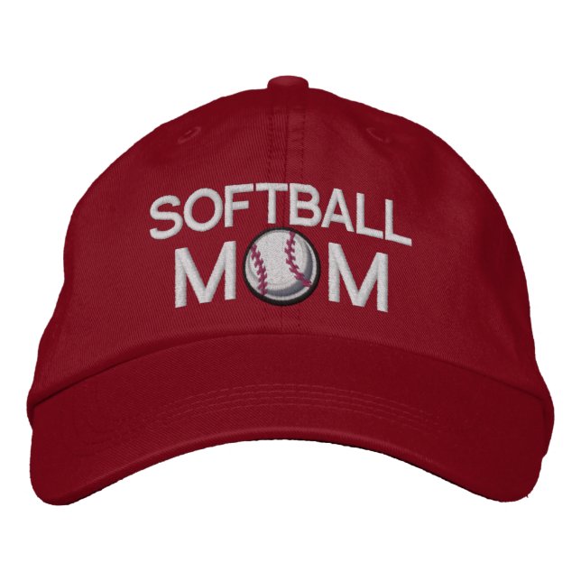 Softball Mum Embroidered Hat (Front)
