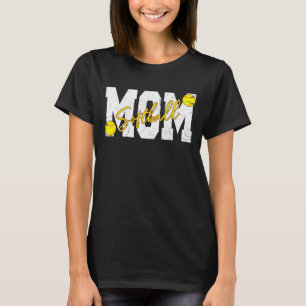 Softball Mum For Women Mama Mother's Day Mothers T-Shirt